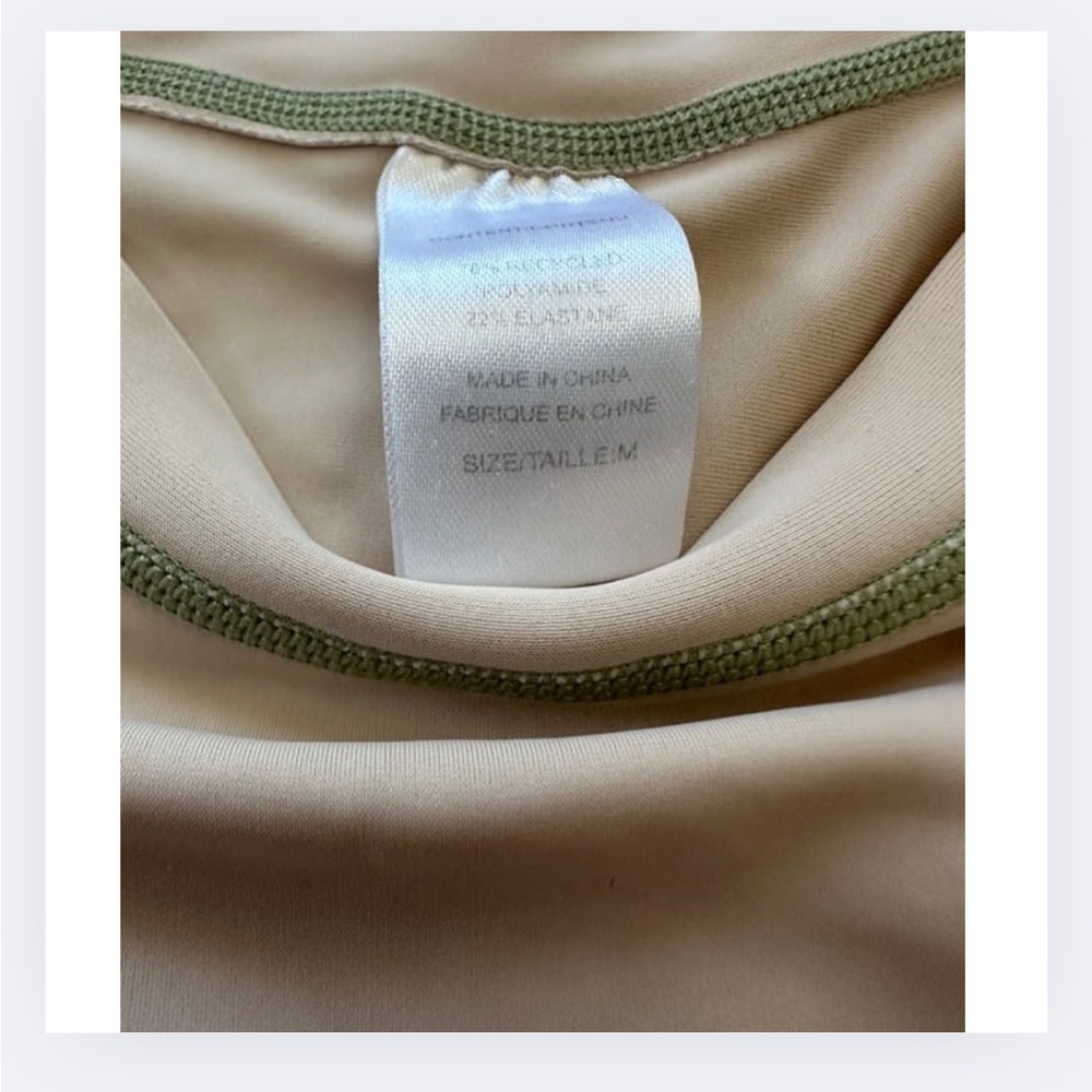 Seaesta Surf Rashguard – Sand w/ Sage Stitching | Size 6 | UPF 50+ - Picture 3 of 3